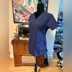 Navy Blue Scrub Top